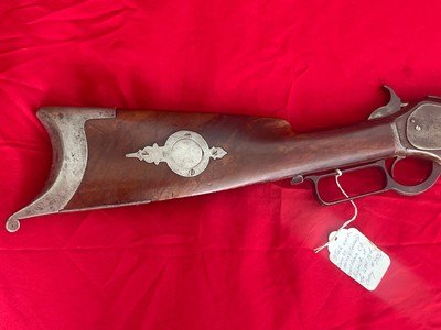 Real buffalo cowboy Winchester 1876 Swiss butt cheek piece patch box 45-75 cal - Image 1 of 19
