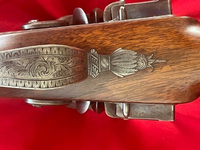 Incredible John Thomson Edinboro double barrel flintlock shotgun - Image 4 of 19