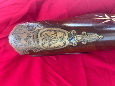 Absolutely gorgeous original 1700’s flintlock revolutionary war era flintlock swivel breech o/u rifle shotgun buck and ball double barrel rifle - Image 15 of 20