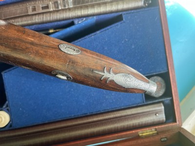 Outstanding charles ingram john middleton glasgow 2 barrel hunting sxs percussion shotgun rifle combo royal owned - Image 17 of 20
