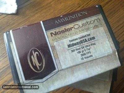 Nosler Custom Ammunition