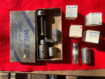 L. E. Wilson trimming tool with case holders