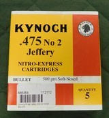 Kynoch 475 No 2 jeffreys ammo - 1 of 1