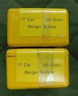 Berger 17 cal 25 gr bullets - 1 of 2