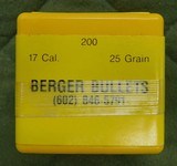 Berger 17 cal 25 gr bullets - 2 of 2