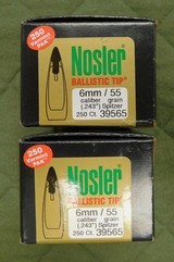 Nosler 6 mm 55 gr bal tip bullets - 1 of 1