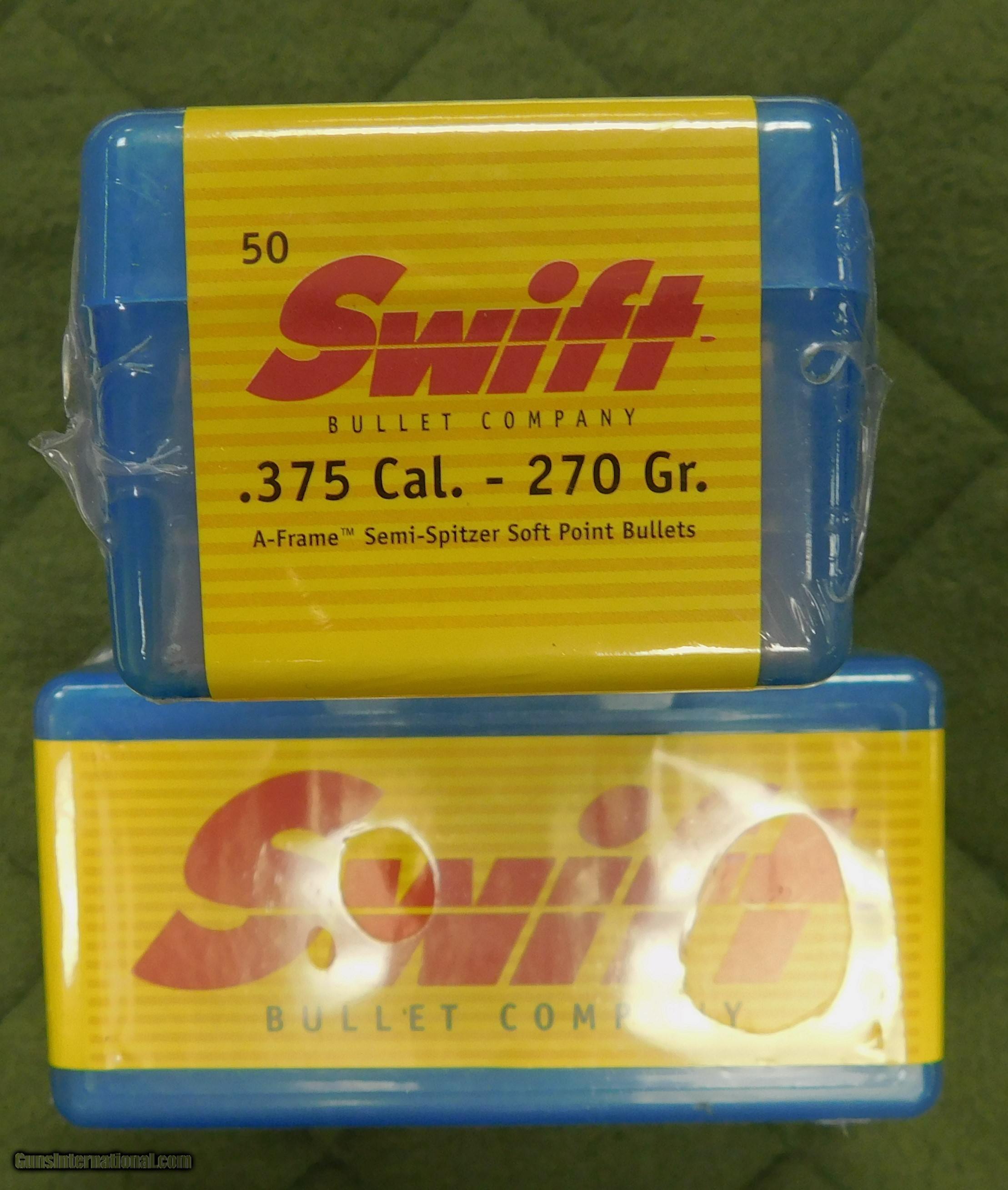 Swift aframe 375 cal 270 gr bullets
