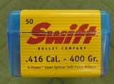 Swift a-frame 416 cal 400 gr bullets - 1 of 1