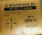 Leupold VX-III 2.5 x 8 EER handgun scope - 1 of 2