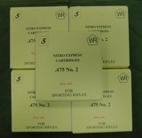 Westley Richards 475 No 2 jeffreys ammo - 1 of 1