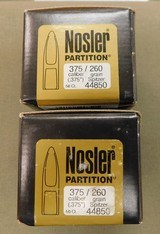 Nosler 375 cal 260 gr partition bullets - 1 of 1