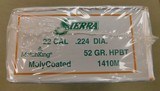 Sierra 1410M, 22 cal , 52 gr hpbt - 1 of 1