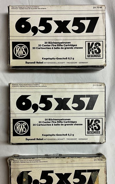 RWS 6.5x57 ammo