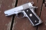 COLT 1911 OFFICERS STAINLESS SERIES 80 VERY NICE BARGAIN ! 45 CAL. - 1 of 7