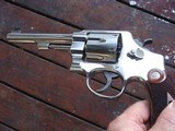 Smith & Wesson Model 22-4 Scarce Nickel N Frame 45 ACP Beauty Known For Accuracy - 1 of 8