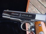 Colt 1911 Silver Star 1985 Bright Stainless 45 Rare Only 1000 made Bargain Price - 10 of 19