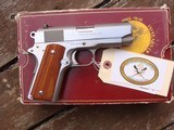 Colt Officers Ultimate (Brite) Stainless 1986 Series 80 MK1V In Box With Papers !!!!! - 1 of 11