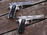 Matched Pair Fully Engraved 1911's Consecutively Numbered Must See With Rhinestones !!!! - 6 of 18