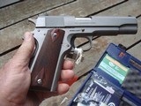 Colt 1911 Series 70 (new model) Stainless 38 Super Factory New In Box with all papers and acc's - 1 of 5