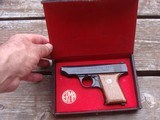 Erma Werke Model E.P. 25 25 Cal Pocket Pistol In Original Makers Leather Case Rarely Found Pocket Pistol - 1 of 8