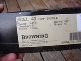 Browning Model 42 Winchester Reproduction Unfired In Correct Factory Browning Box Bargain - 5 of 20