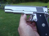 Colt Gold Cup National Match Bright Stainless Very Rare "Enhanced Model) Near New In Correct Box Stunning Firearm - 6 of 16