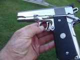 Colt Gold Cup National Match Bright Stainless Very Rare "Enhanced Model) Near New In Correct Box Stunning Firearm - 1 of 16