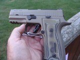 Sig Sauer P320 Custom Shop New In Box Desert Tan with Camo Grips Rarely Found - 1 of 10