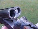 Ithaca 200 E 20 ga. Near Perfect 25" Sk & Sk Semi Beavertail Forend, Ejectors, Single Selective Trigger, Engraved Killer Bird Gun - 17 of 20