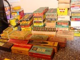 Vintage Ammo Misc. 303 Savage, 219 Zipper, 22 Hi Power 38/55, 225 Winchester 348, 33 winchester...others