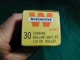 30 Cal Carbine Vintage Winchester Red And Yellow Full Box Collect Or Shoot - 1 of 2
