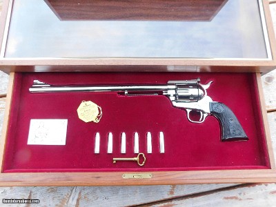 Colt Ned Buntline SAA 60's or 70's NIB Nickle 45 LC 1 of 3000 In Factory Presentation Case With All Acc's Stunning Beauty