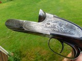 Baker Paragon 12 ga Stunning quality turn of the century equiv. to Parker D or Fox C Grade. Side Lock Engraved Fluid Steel - 2 of 19