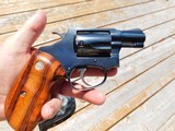 Smith & Wesson 36 No Dash Beauty Hardly Used Round Butt Goncalo Alves Brazilian Wood Grips Like Some Lew Horton Grips