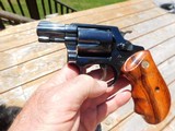 Smith & Wesson 36 No Dash Beauty Hardly Used Round Butt Goncalo Alves Brazilian Wood Grips Like Some Lew Horton Grips - 9 of 9