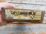 Colt Lawman As New In Box 1970 With Original Purchase Order Colt Collectors Don't miss this near perfect example 357 2