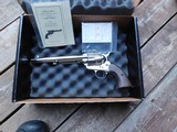 Standard Manufacturing (Connecticut Shotgun) Single Action Army 45 LC Stunning Nickel Beauty AS NEW IN BOX