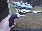 Standard Manufacturing (Connecticut Shotgun) Single Action Army 45 LC Stunning Nickel Beauty AS NEW IN BOX - 2 of 6