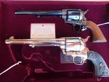 Colt Collectors Rare
SAA Matched Pair In Factory Presentation Walnut Display With Letterl
1974 Serialized alike 1873 TO 1973 CENTENNIAL - 2 of 18