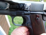 Colt 1911 Modern Series 70 Factory Engraved Royal Blue ...magnificent unfired beauty *** Must See - 8 of 15