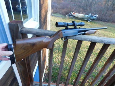 Ithaca Model 37 Deer Slayer Near New Conditon with fully rifled factory slug barrel and scope Bargain Price