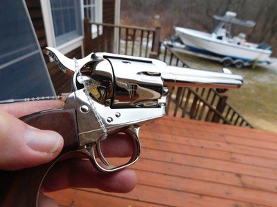 Colt SAA Nickel 1980 NEW IN BOX 100% Cond. unfired and unturned cyl