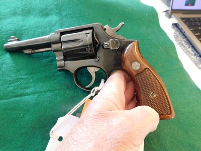 1956Smith & Wesson Believed to be an early model 10 Had been a duty gun carry wear but probably not used much BARGAIN