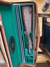 28 Ga Parker Repro In box test fired only with outter canvas 100% cond. This has the nicest wood and case colors of the many we've had - Image 3 of 14