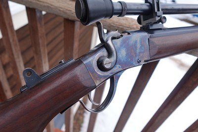 C Sharps Old Reliable with Traditional MVA 6X With Original Vernier Rear Tang Excellent Cond 40 65 - Image 1 of 10