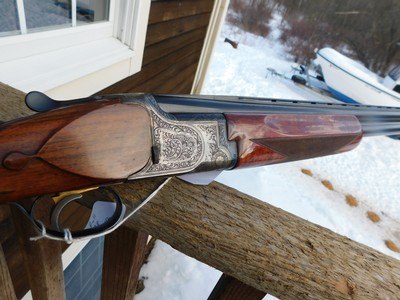 Charles Daly Superior Grade Trap 12 ga Stunning Engraving O/U Beauty - Image 2 of 9