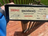 Browning Belgian 20 ga Superposed 1967 AS NEW IN BOX WITH PAPERS UTRA RARE FIND - Image 3 of 16