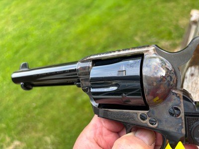 Colt SAA AS NEW IN BOX UNFIRED 3D GEN WITH PAPERS AND TARGET BRILLIANT CASE COLORS 45LC 4 3/4
