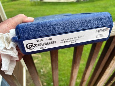 Colt SAA AS NEW IN BOX UNFIRED 3D GEN WITH PAPERS AND TARGET BRILLIANT CASE COLORS 45LC 4 3/4
