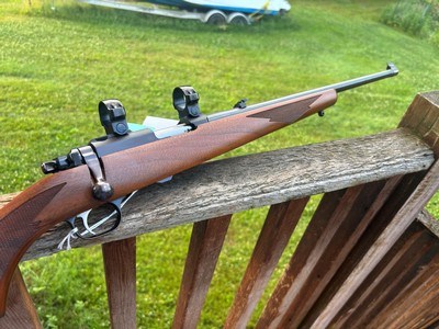 Ruger77/22 Mag 100% Conditon. Uncommon with factory sights and rings - Image 2 of 7